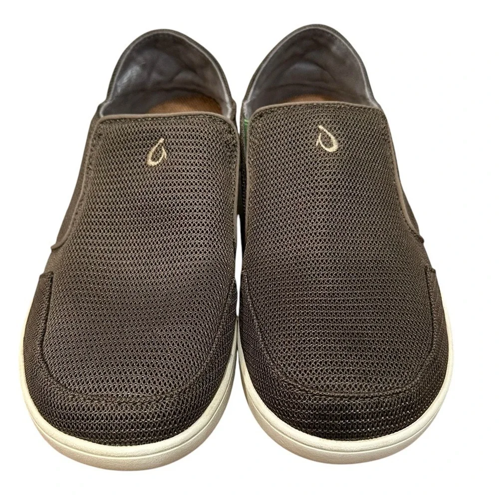 OluKai Nohea Mesh Mens Slip On Loafer Shoes Brown‎ Size US 8 EUR 41
